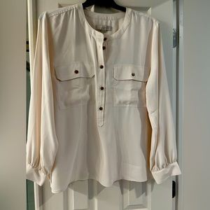Loft XXL ivory cream color blouse